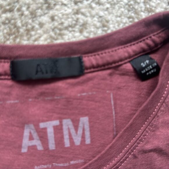 ATM Anthony Thomas Melillo Men’s Crewneck S (burgundy) - Picture 5 of 6
